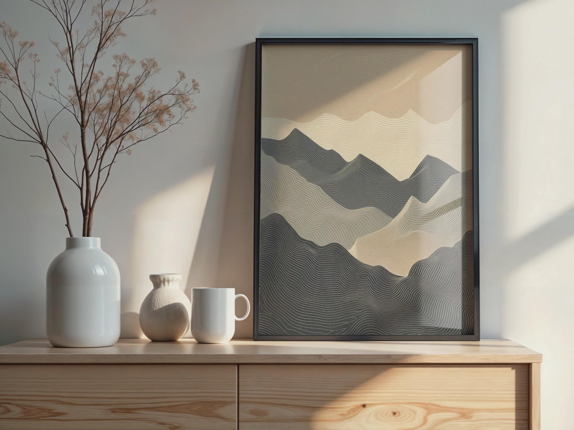 Abstract Topography — Layered Terrain Patterns | Contemporary Wall Art (Digital Download)