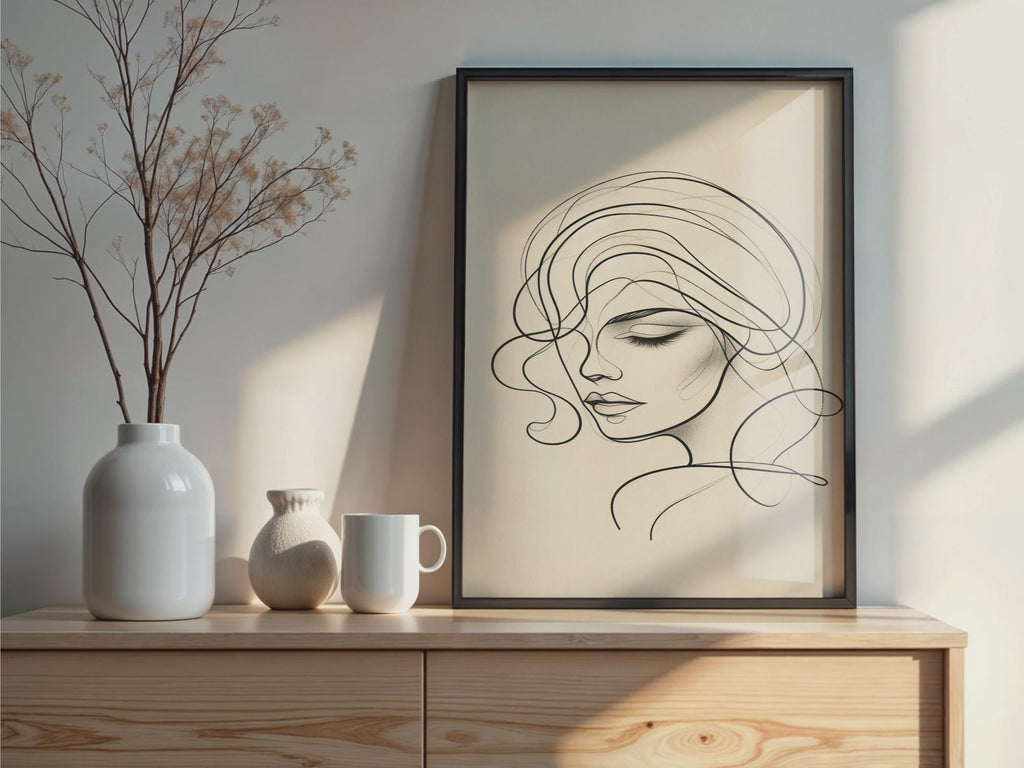 Feminine Muse — Graceful Contours in Soft Light | Artistic Wall Art (Digital Download)