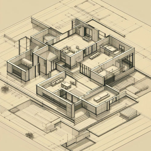 Architectural Lines – Blueprint Elegance for Modern Living