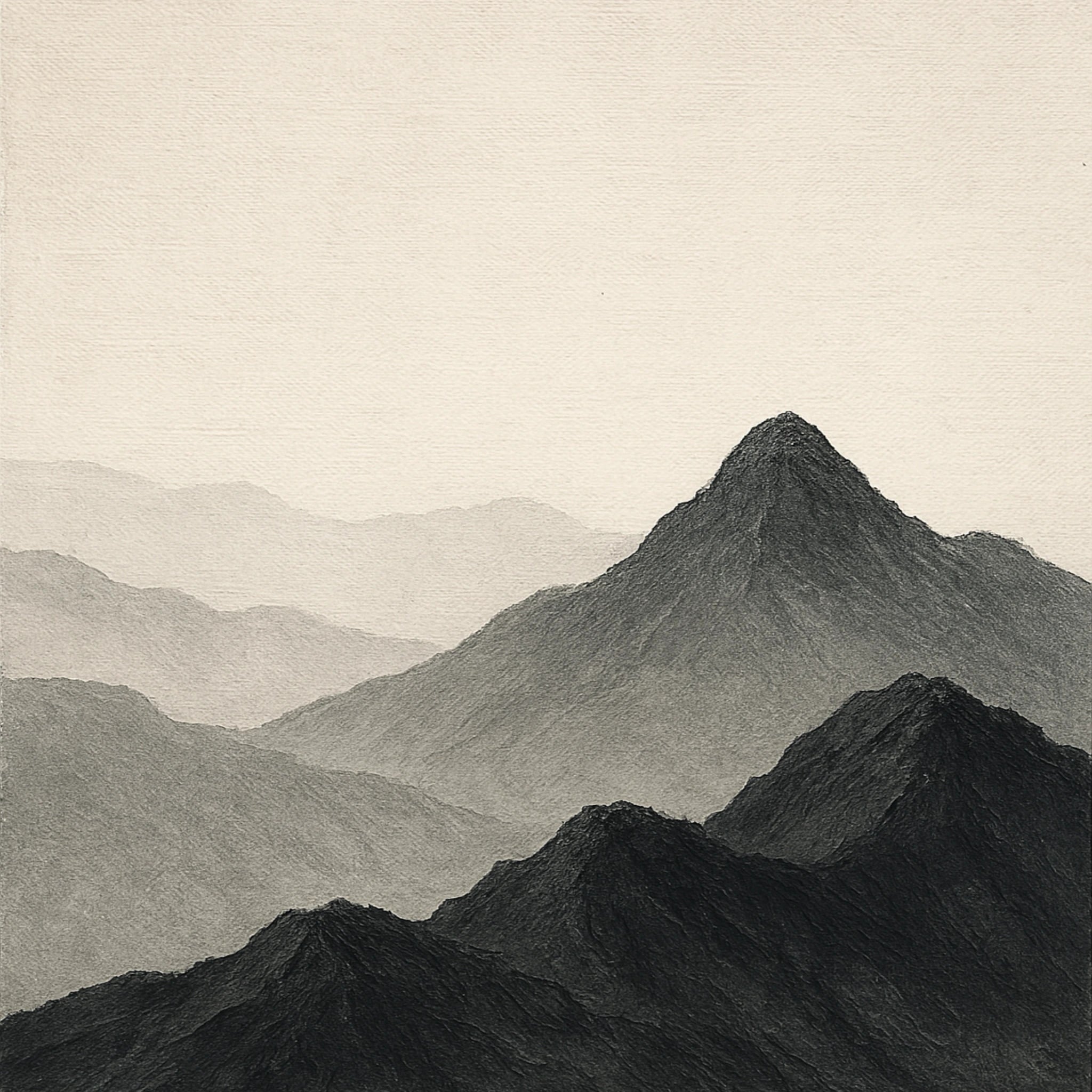 Mountain Veil – Misty Peaks in Majestic Light