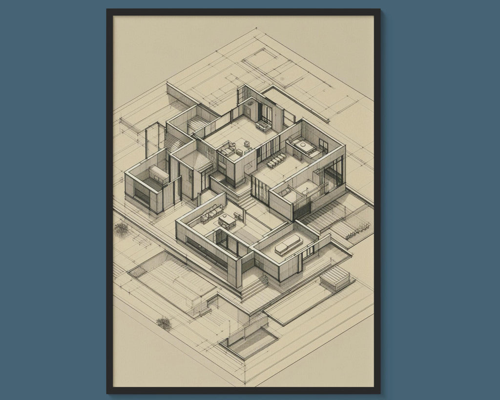 Architectural Lines — Modern Multi‑Level House Design | Contemporary Luxury Blueprint (Digital Download)
