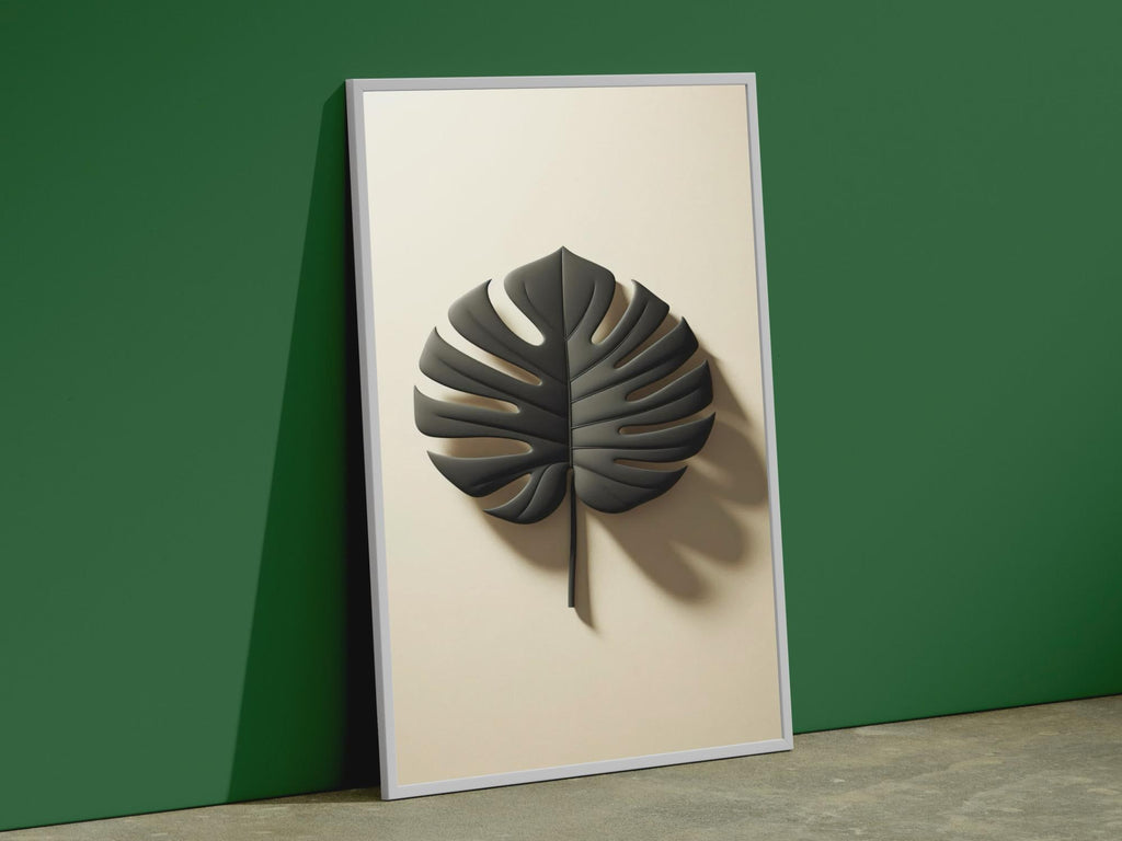 Botanical Silhouette — Delicate Leaf and Shadows | Elegant Wall Art (Digital Download)