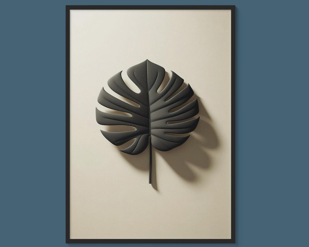 Botanical Silhouette — Delicate Leaf and Shadows | Elegant Wall Art (Digital Download)