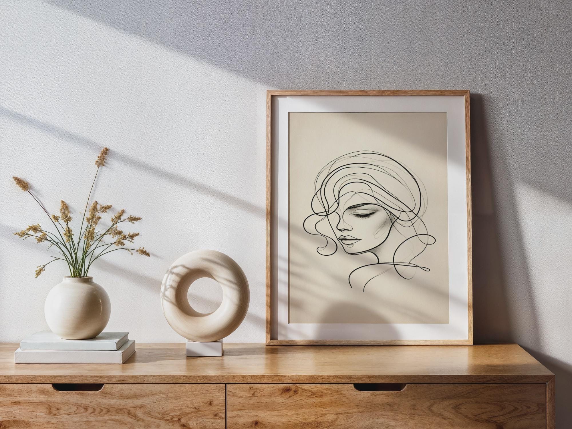 Feminine Muse — Graceful Contours in Soft Light | Artistic Wall Art (Digital Download)