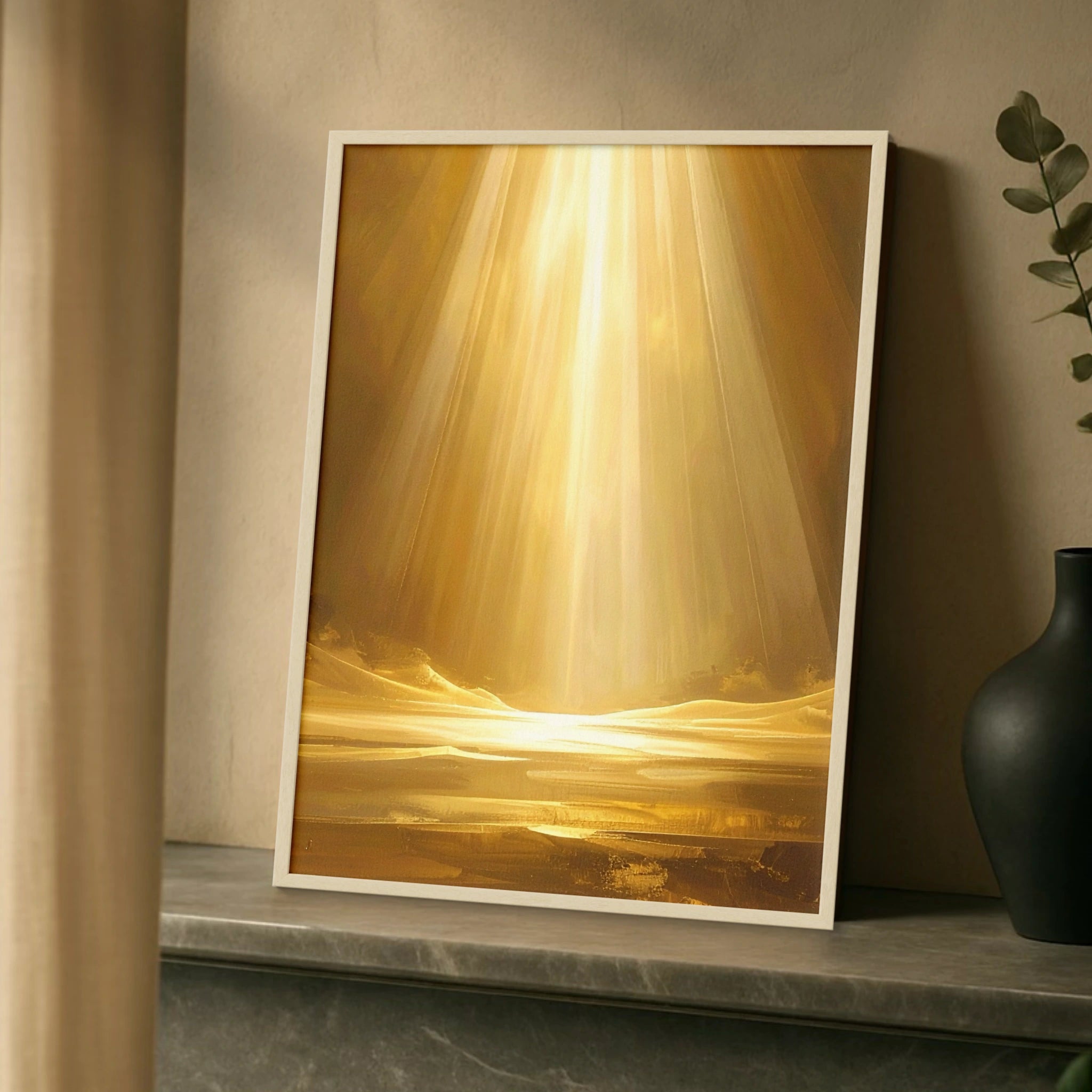 Radiant Glow – Celestial Light in Golden Form