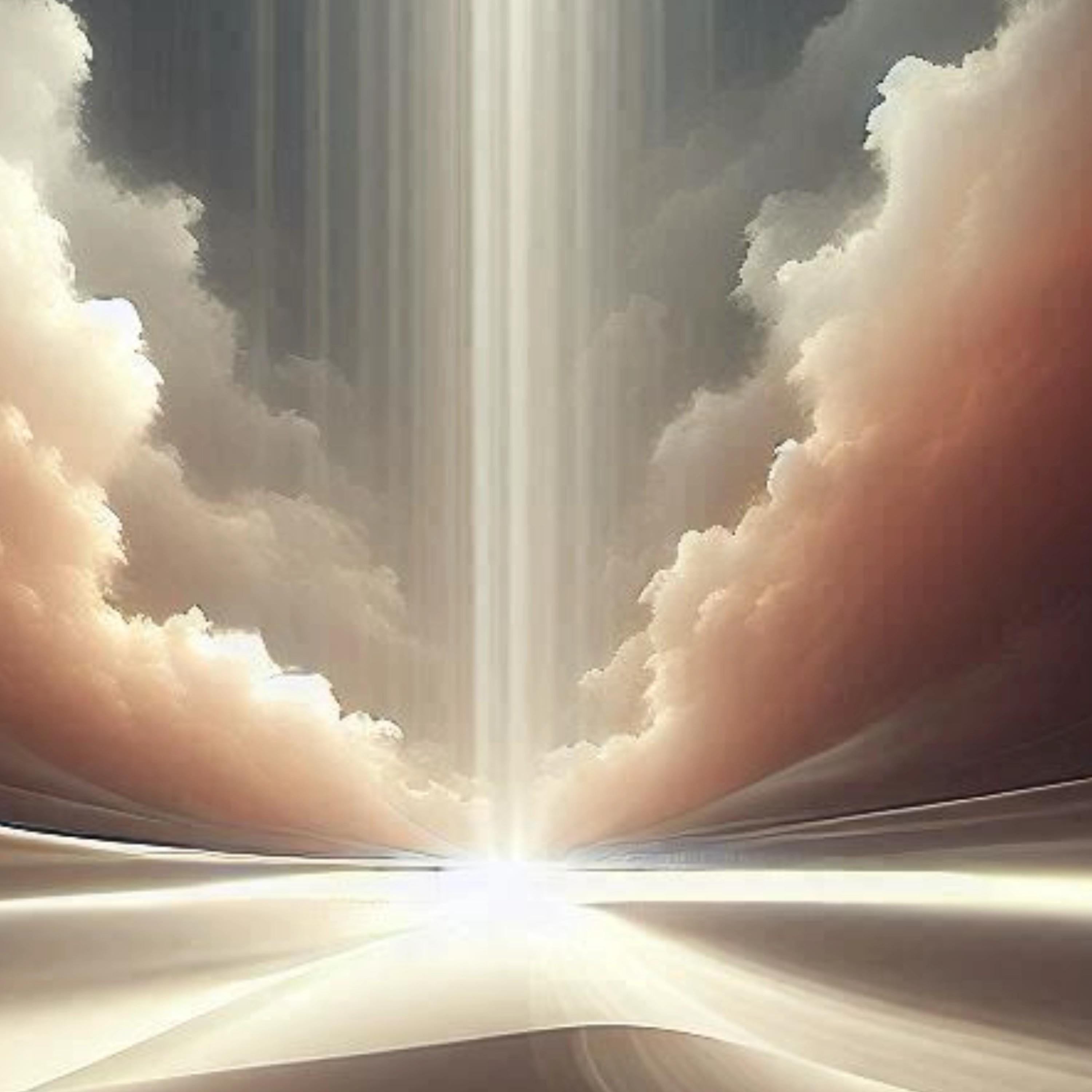 Light Rays — Sacred beams cross minimalist canvas | Abstract Light Art (Digital Download)