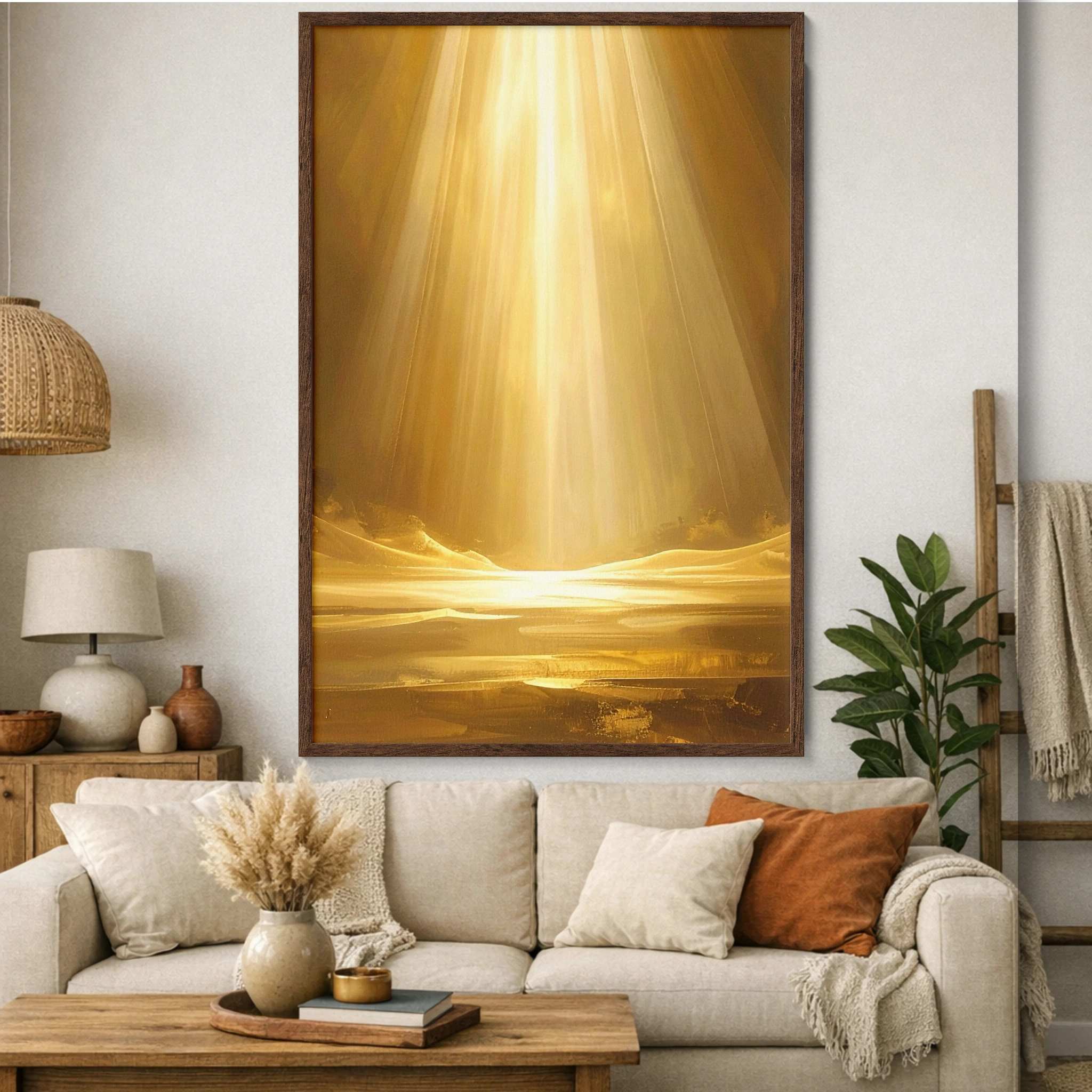 Radiant Glow – Celestial Light in Golden Form