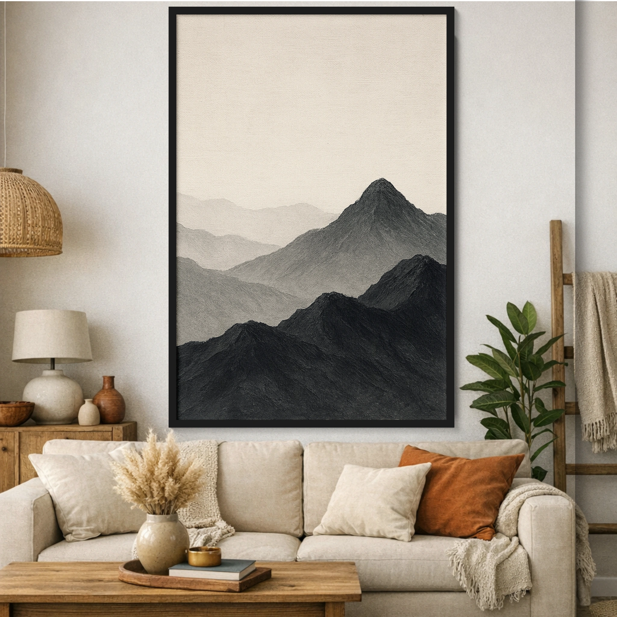 Mountain Veil – Misty Peaks in Majestic Light