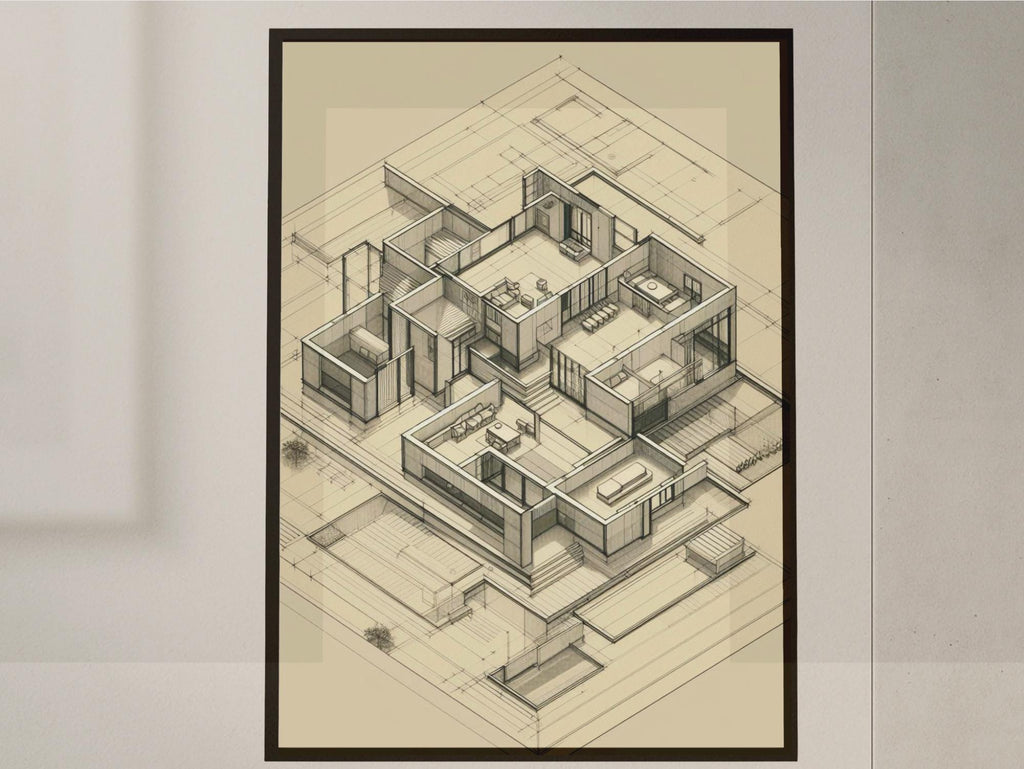 Architectural Lines — Modern Multi‑Level House Design | Contemporary Luxury Blueprint (Digital Download)