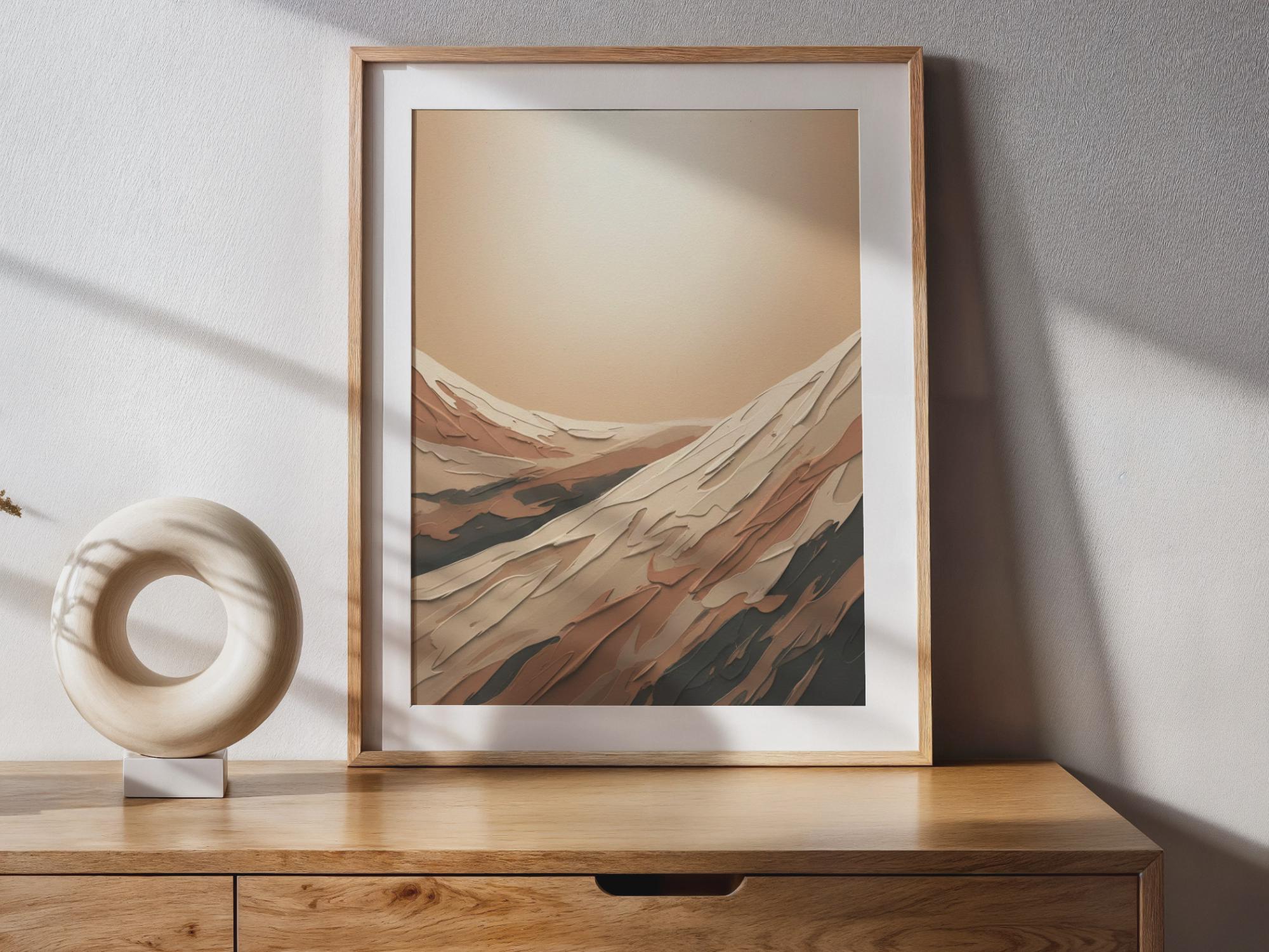 Desert Dunes Wall Art – Sculpted Sand Dunes, Neutral Tones (Digital Download)