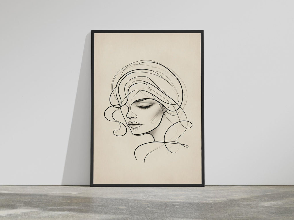 Feminine Muse — Graceful Contours in Soft Light | Artistic Wall Art (Digital Download)