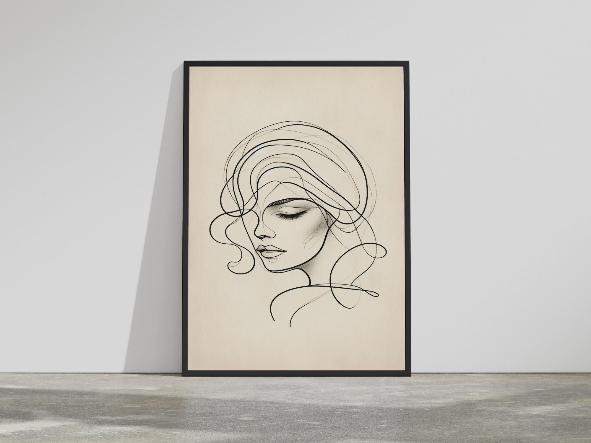 Feminine Muse — Graceful Contours in Soft Light | Artistic Wall Art (Digital Download)