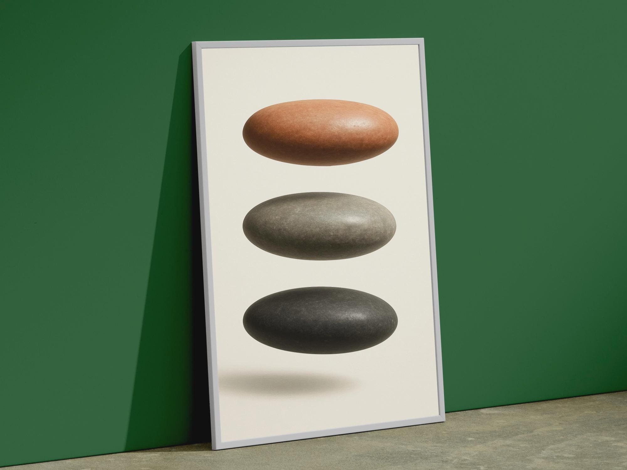 Floating Stones — Balanced River Rocks | Minimalist Wall Art (Digital Download)