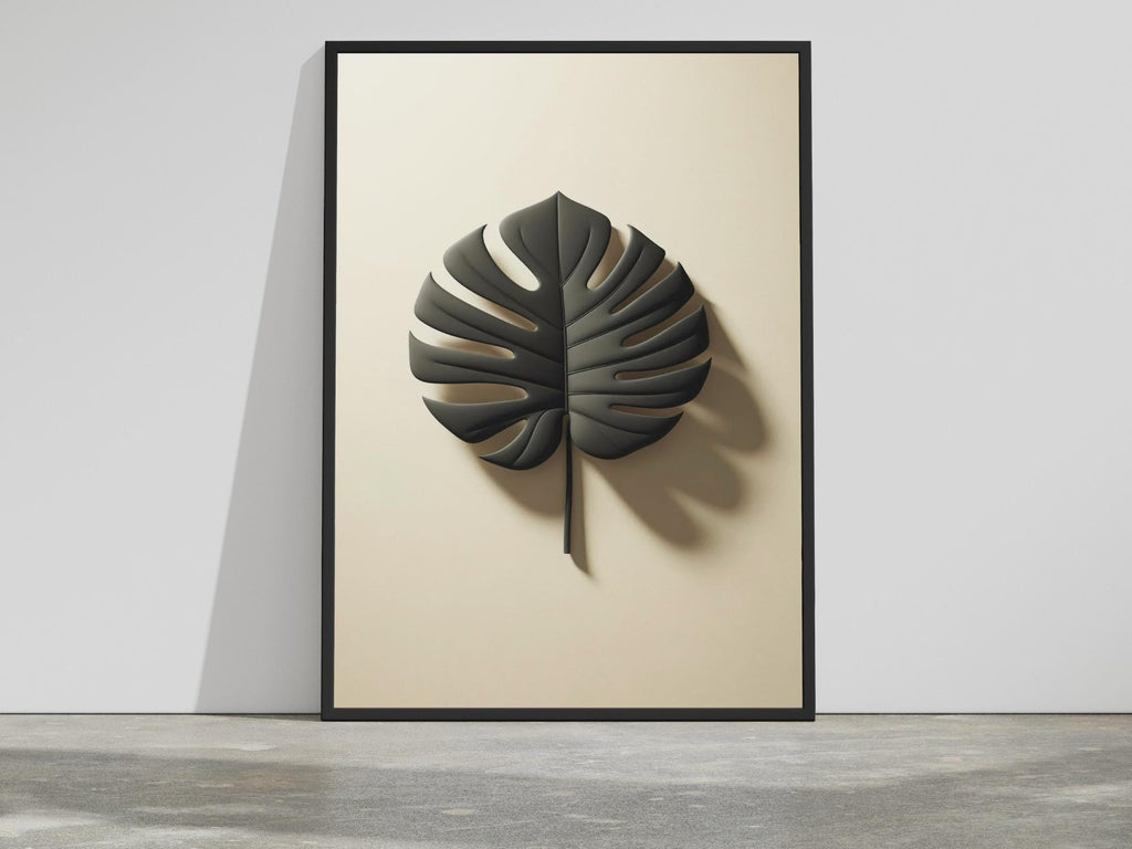 Botanical Silhouette — Delicate Leaf and Shadows | Elegant Wall Art (Digital Download)