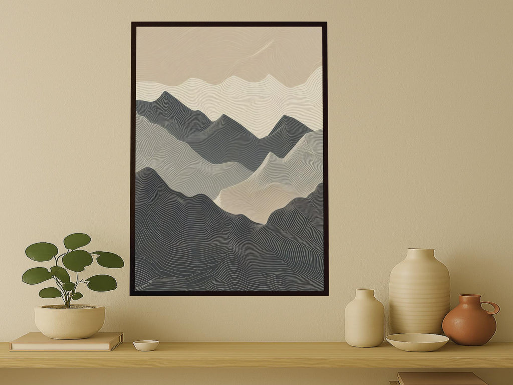 Abstract Topography — Layered Terrain Patterns | Contemporary Wall Art (Digital Download)