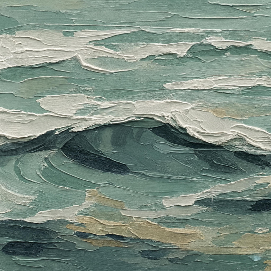 Ocean Whisper — Textured Abstract Seascape | Coastal Wall Art (Digital Download)