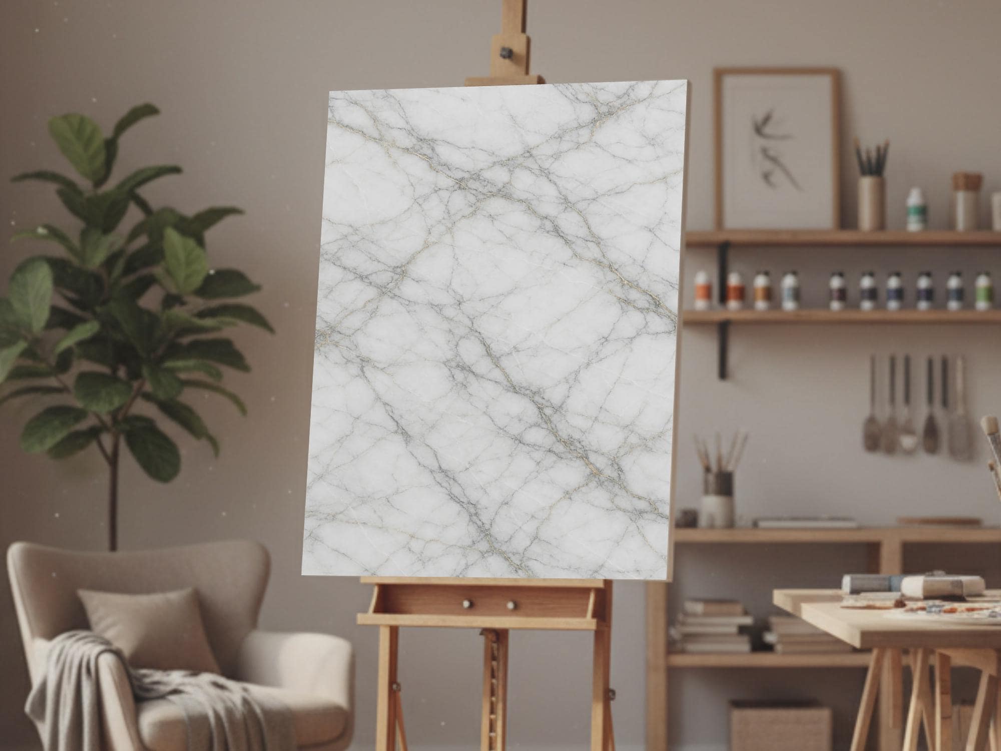 Marble Veins — Elegant Stone Patterns in Soft Light | Luxury Wall Art (Digital Download)