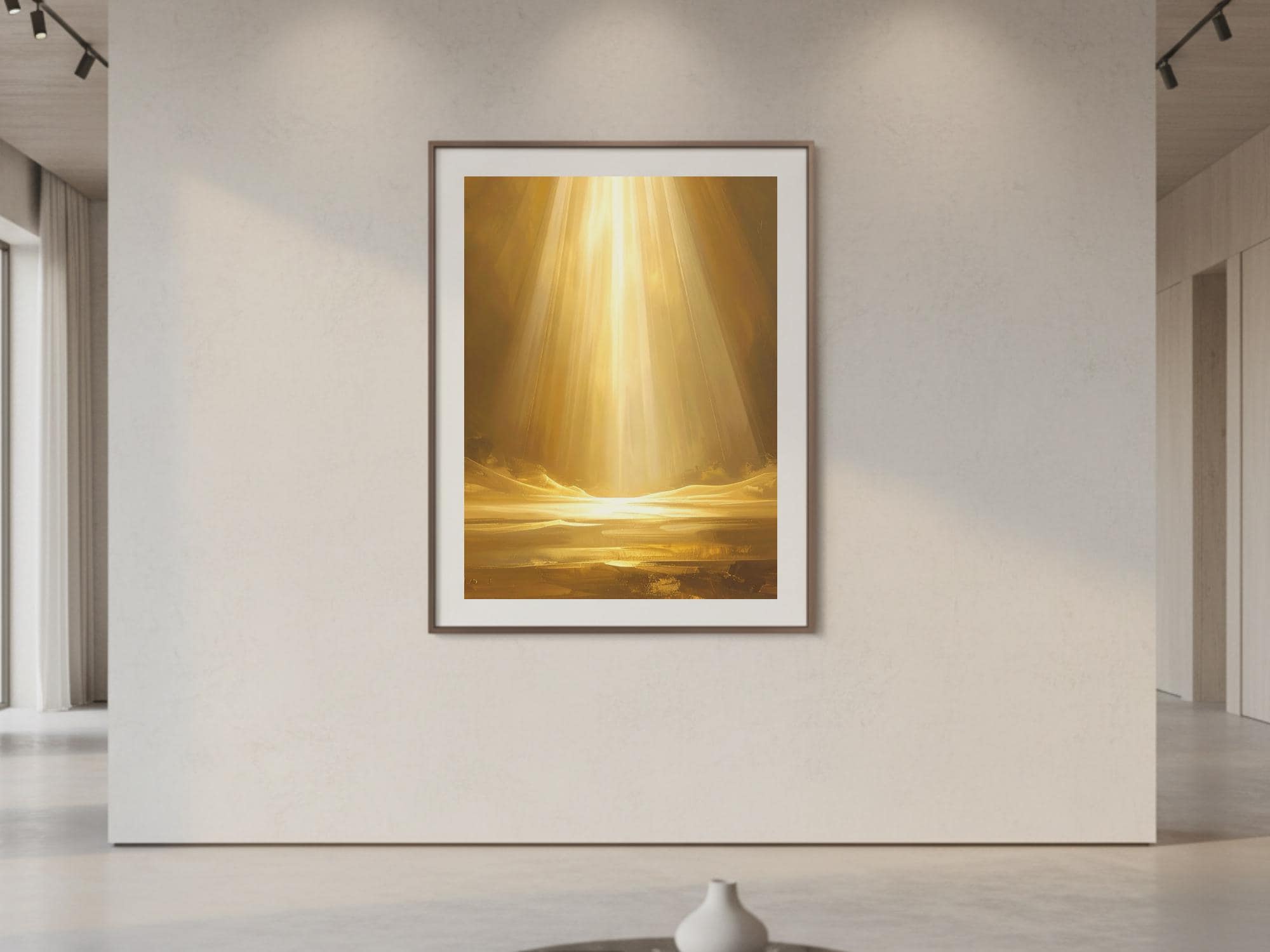 Radiant Glow — A Celestial Beam of Golden Light | Doxology Wall Art (Digital Download)