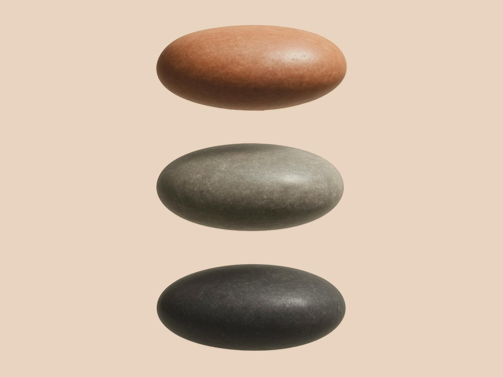 Floating Stones — Balanced River Rocks | Minimalist Wall Art (Digital Download)