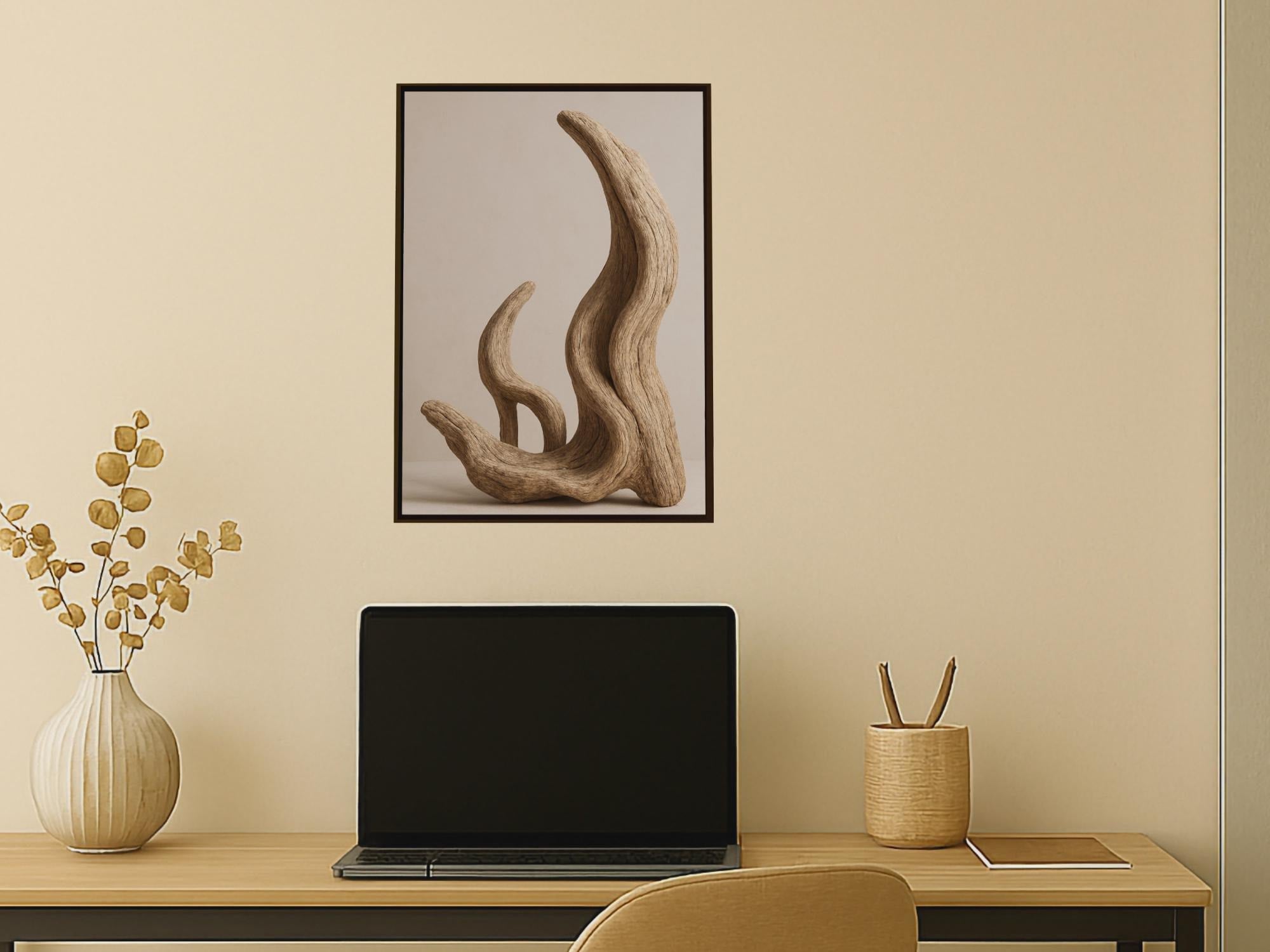 Driftwood Forms — Organic Sculpted Wood Art | Neutral Abstract Wall Art (Digital Download)