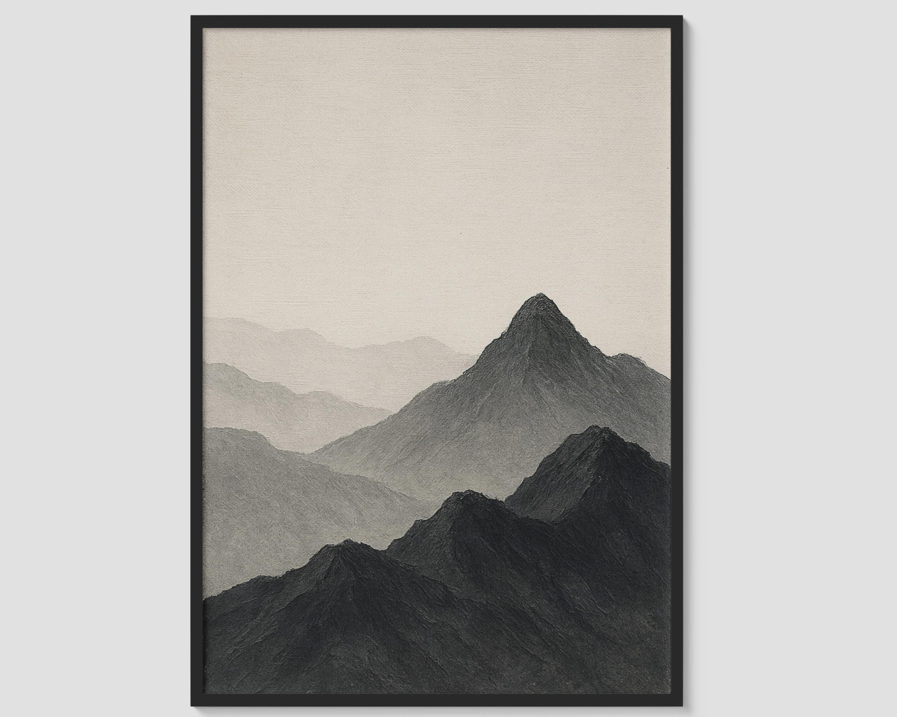 Mountain Veil — Misty Highland Peaks | Majestic Wall Art (Digital Download)