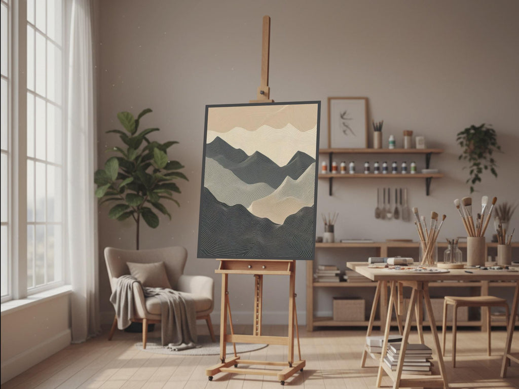 Abstract Topography — Layered Terrain Patterns | Contemporary Wall Art (Digital Download)