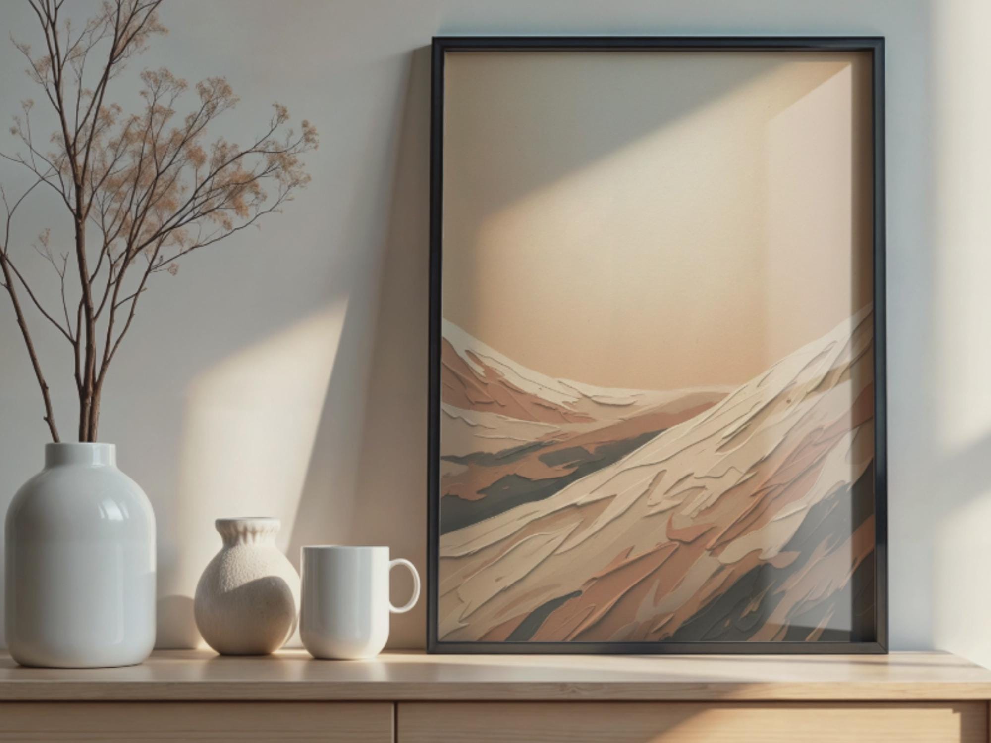 Desert Dunes Wall Art – Sculpted Sand Dunes, Neutral Tones (Digital Download)