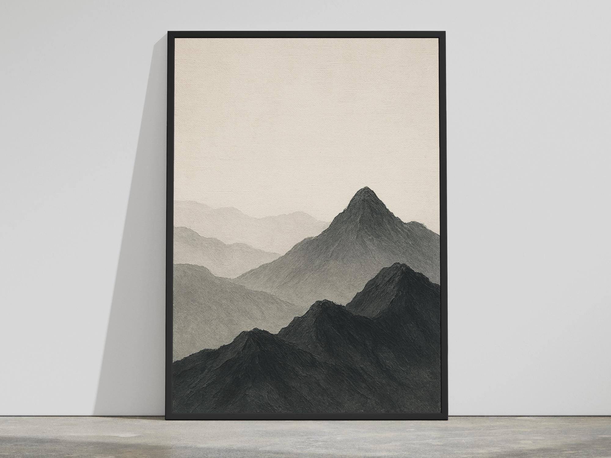 Mountain Veil — Misty Highland Peaks | Majestic Wall Art (Digital Download)