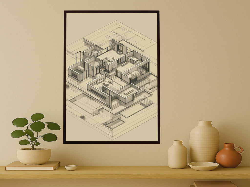 Architectural Lines — Modern Multi‑Level House Design | Contemporary Luxury Blueprint (Digital Download)